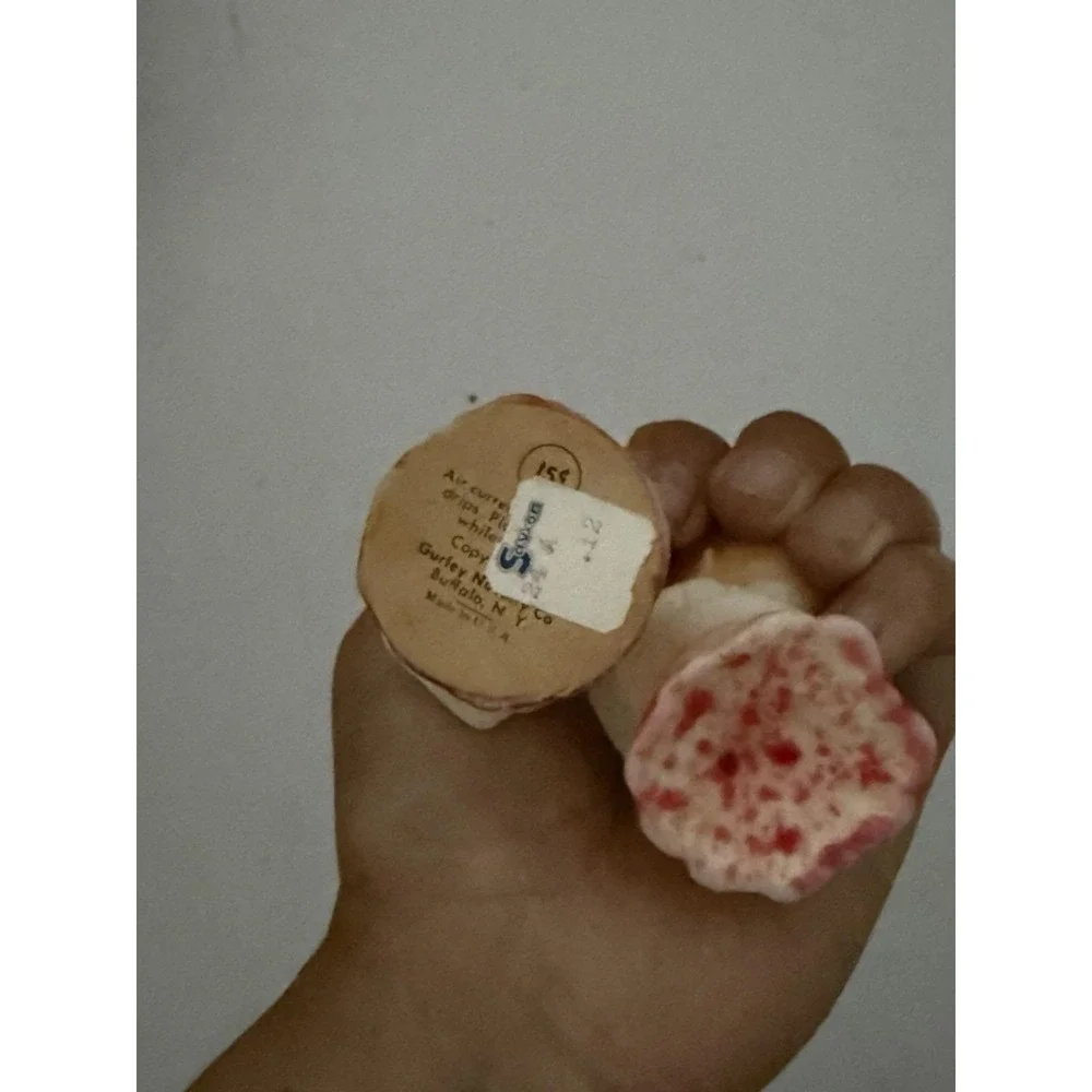 Gurley novelty Co white boy girl choir christmas candle lot of 2 Piece 1940s